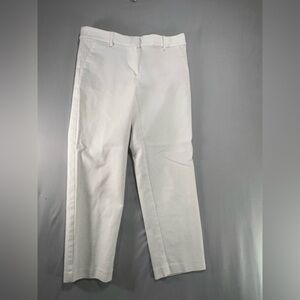 Women’s Loft Curvy The Riviera Slim White Pants Size 4 #845